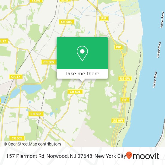 Mapa de 157 Piermont Rd, Norwood, NJ 07648