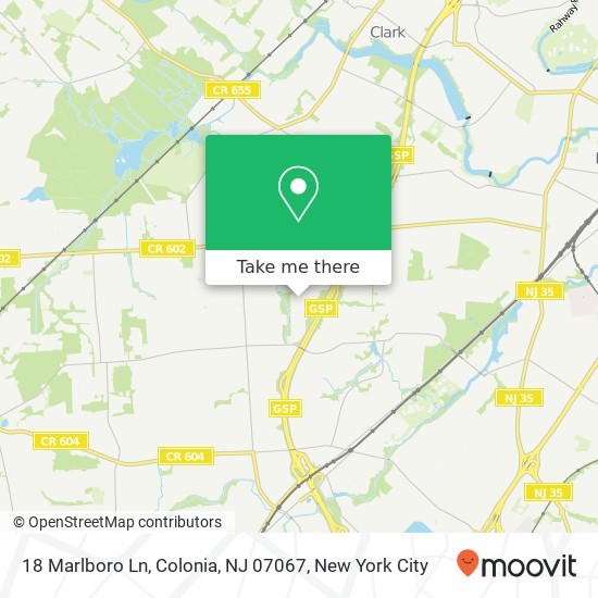 18 Marlboro Ln, Colonia, NJ 07067 map