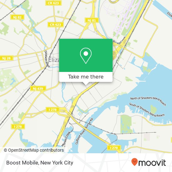 Mapa de Boost Mobile, 429 Elizabeth Ave