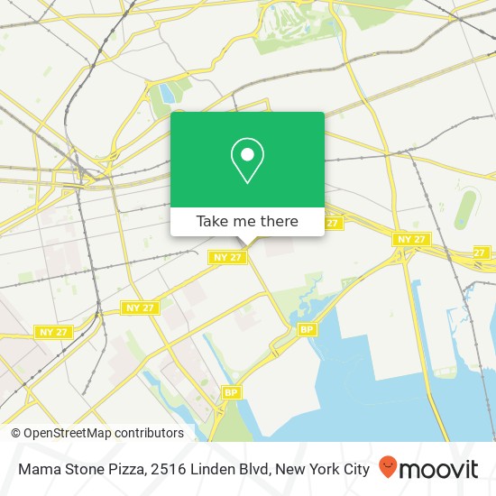 Mapa de Mama Stone Pizza, 2516 Linden Blvd