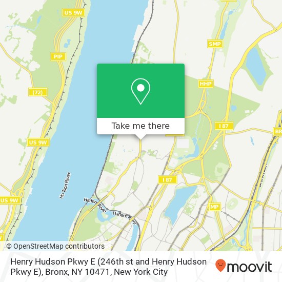 Henry Hudson Pkwy E (246th st and Henry Hudson Pkwy E), Bronx, NY 10471 map