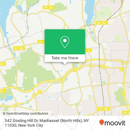 542 Gosling Hill Dr, Manhasset (North Hills), NY 11030 map