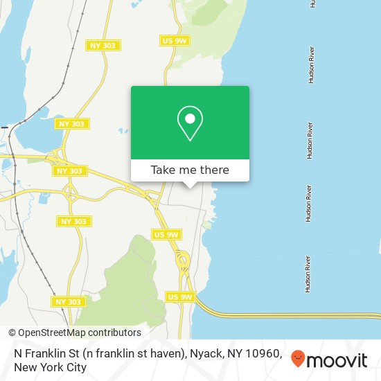 N Franklin St (n franklin st haven), Nyack, NY 10960 map