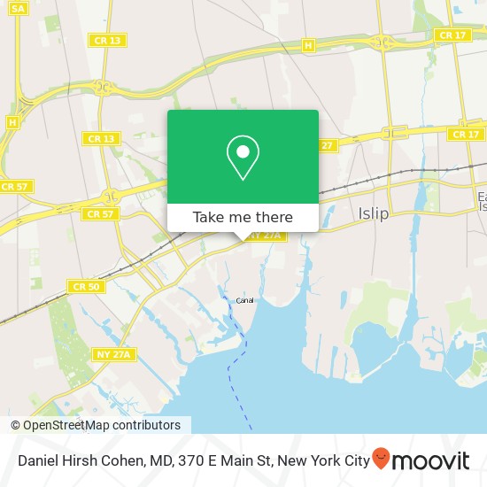 Mapa de Daniel Hirsh Cohen, MD, 370 E Main St