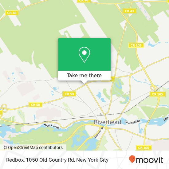 Mapa de Redbox, 1050 Old Country Rd