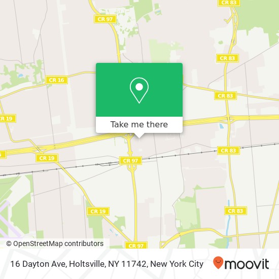 Mapa de 16 Dayton Ave, Holtsville, NY 11742