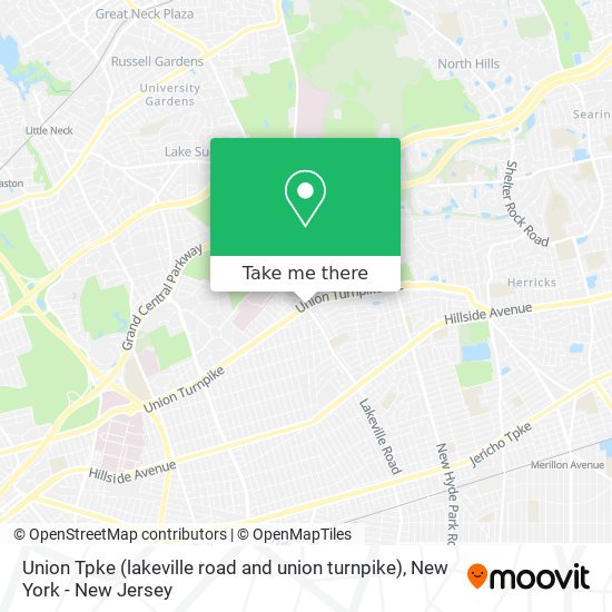 Union Tpke (lakeville road and union turnpike) map