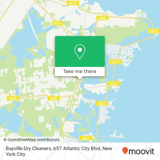 Mapa de Bayville Dry Cleaners, 657 Atlantic City Blvd