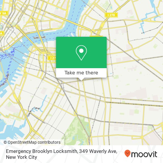 Emergency Brooklyn Locksmith, 349 Waverly Ave map
