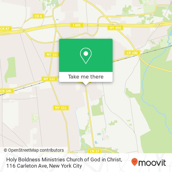 Holy Boldness Ministries Church of God in Christ, 116 Carleton Ave map