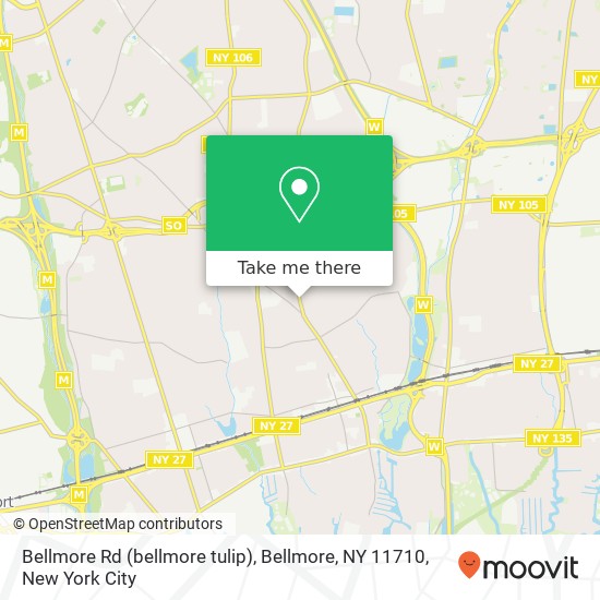 Mapa de Bellmore Rd (bellmore tulip), Bellmore, NY 11710