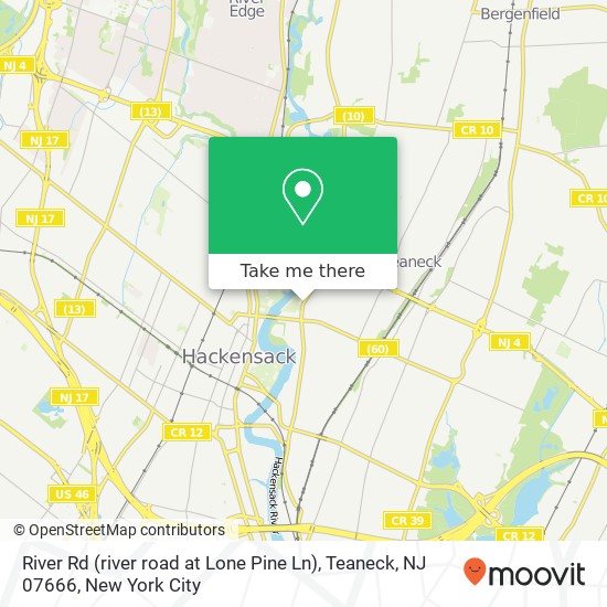 River Rd (river road at Lone Pine Ln), Teaneck, NJ 07666 map