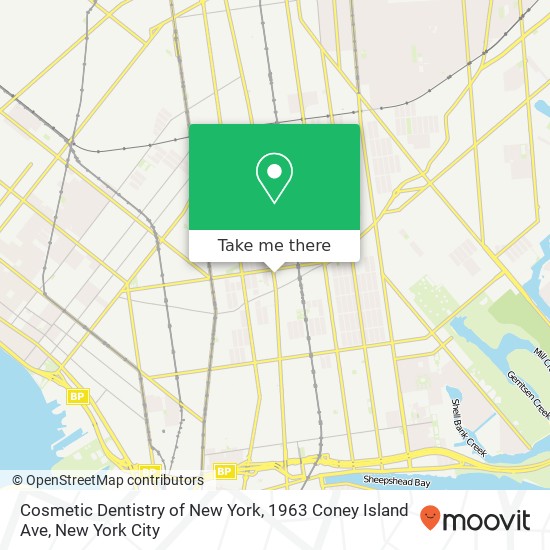 Mapa de Cosmetic Dentistry of New York, 1963 Coney Island Ave