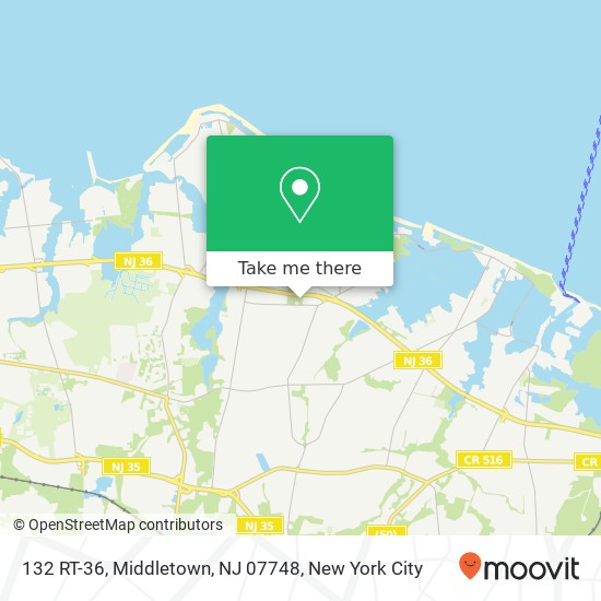 Mapa de 132 RT-36, Middletown, NJ 07748