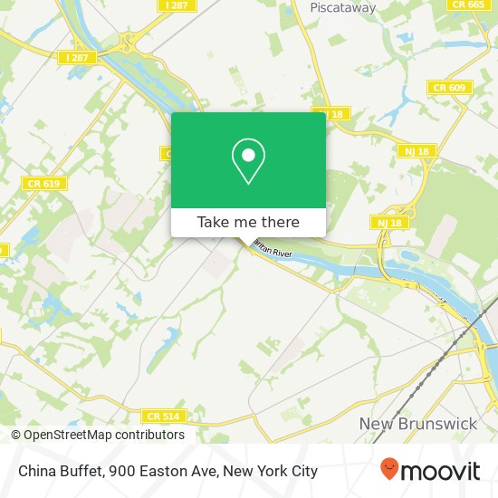 Mapa de China Buffet, 900 Easton Ave