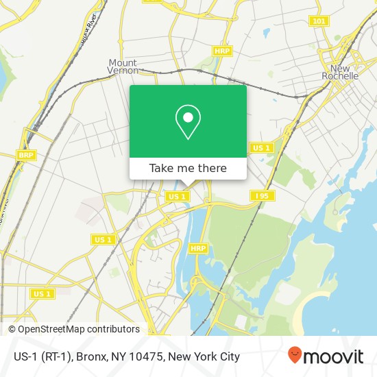 Mapa de US-1 (RT-1), Bronx, NY 10475