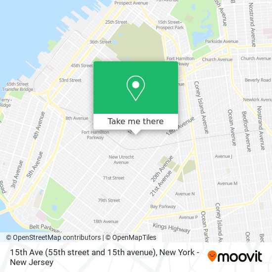 Mapa de 15th Ave (55th street and 15th avenue)