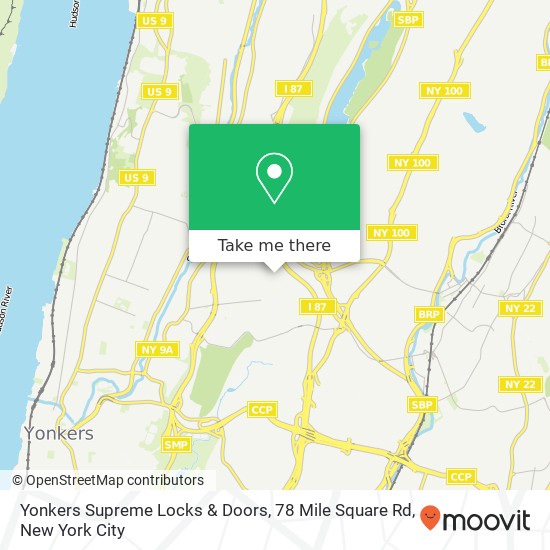 Mapa de Yonkers Supreme Locks & Doors, 78 Mile Square Rd