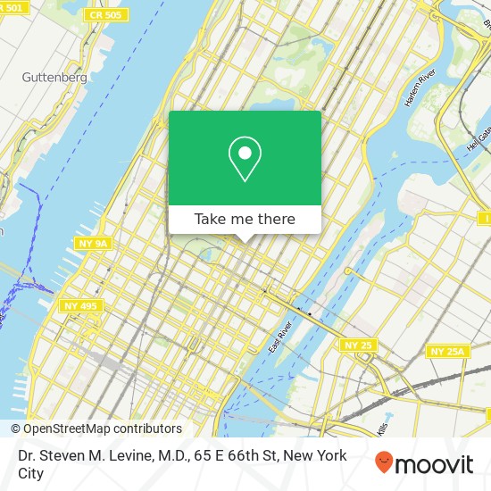 Dr. Steven M. Levine, M.D., 65 E 66th St map