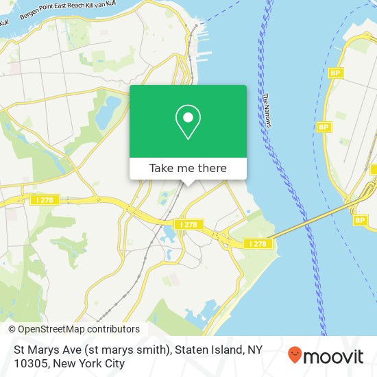 Mapa de St Marys Ave (st marys smith), Staten Island, NY 10305