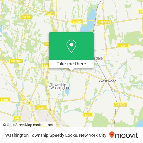 Washington Township Speedy Locks map