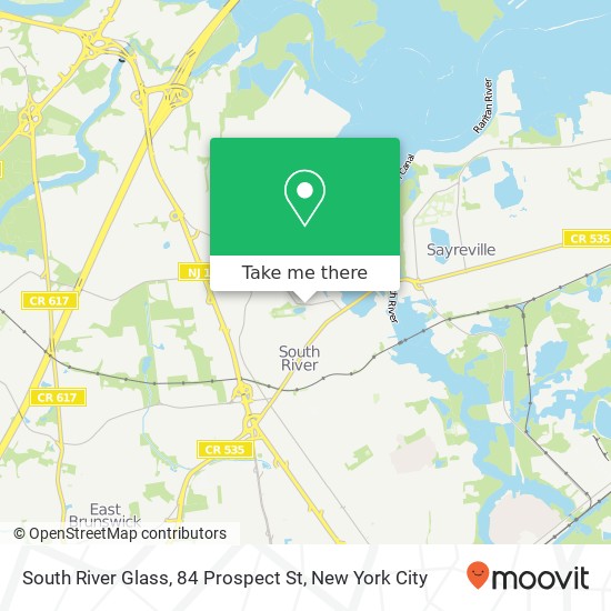 Mapa de South River Glass, 84 Prospect St