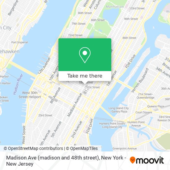 Mapa de Madison Ave (madison and 48th street)