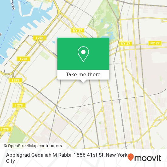 Applegrad Gedaliah M Rabbi, 1556 41st St map