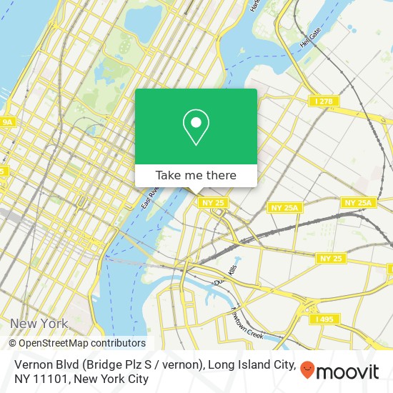 Mapa de Vernon Blvd (Bridge Plz S / vernon), Long Island City, NY 11101