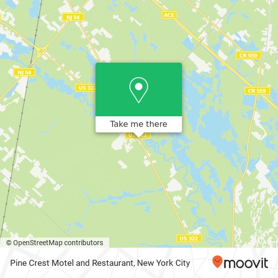 Mapa de Pine Crest Motel and Restaurant