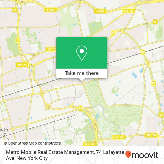 Mapa de Metro Mobile Real Estate Management, 74 Lafayette Ave