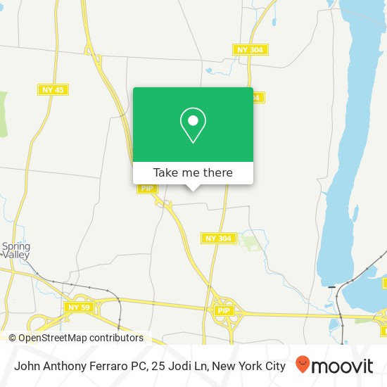 Mapa de John Anthony Ferraro PC, 25 Jodi Ln