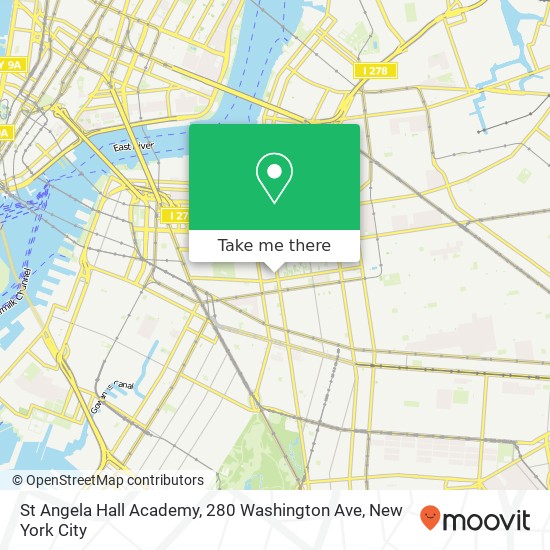 Mapa de St Angela Hall Academy, 280 Washington Ave
