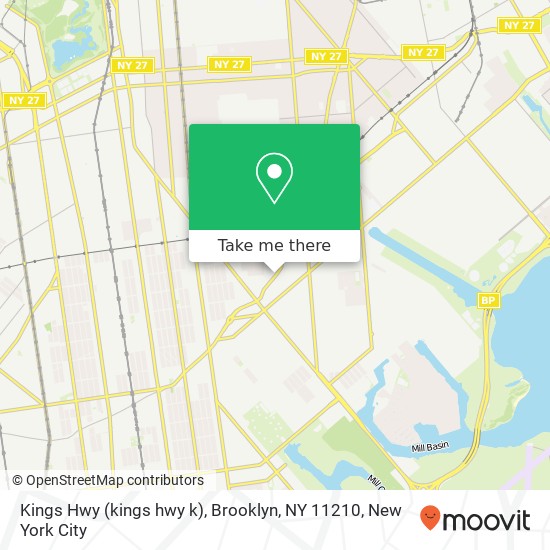 Mapa de Kings Hwy (kings hwy k), Brooklyn, NY 11210