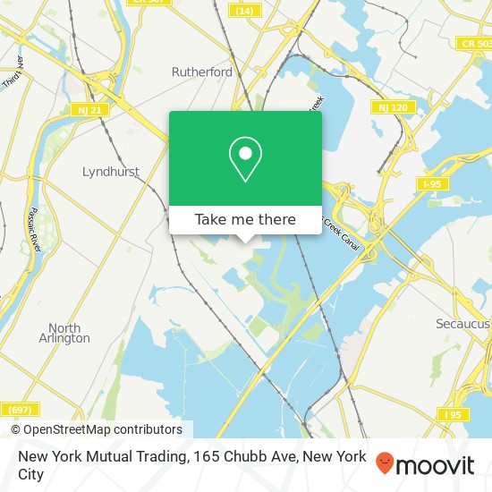 Mapa de New York Mutual Trading, 165 Chubb Ave