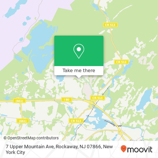 Mapa de 7 Upper Mountain Ave, Rockaway, NJ 07866