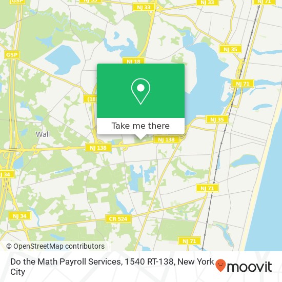 Mapa de Do the Math Payroll Services, 1540 RT-138