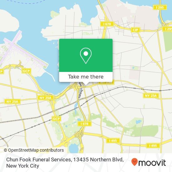 Mapa de Chun Fook Funeral Services, 13435 Northern Blvd