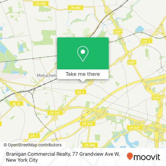 Mapa de Branigan Commercial Realty, 77 Grandview Ave W