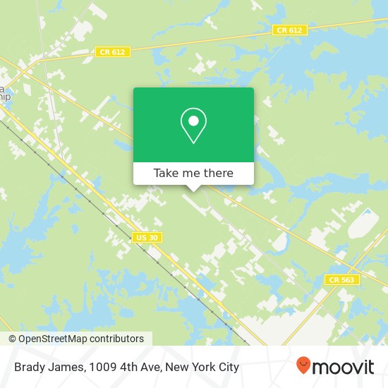 Brady James, 1009 4th Ave map