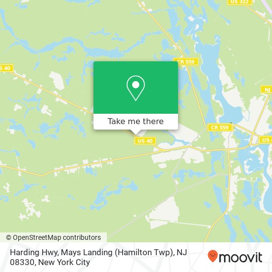 Harding Hwy, Mays Landing (Hamilton Twp), NJ 08330 map