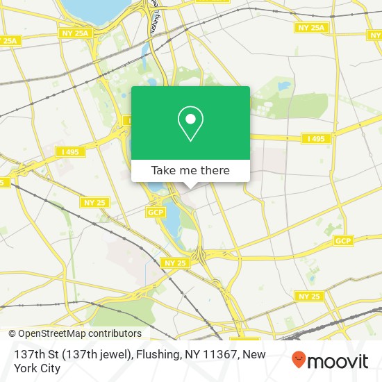 Mapa de 137th St (137th jewel), Flushing, NY 11367