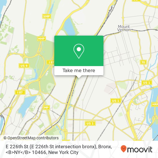 E 226th St (E 226th St intersection bronx), Bronx, <B>NY< / B> 10466 map
