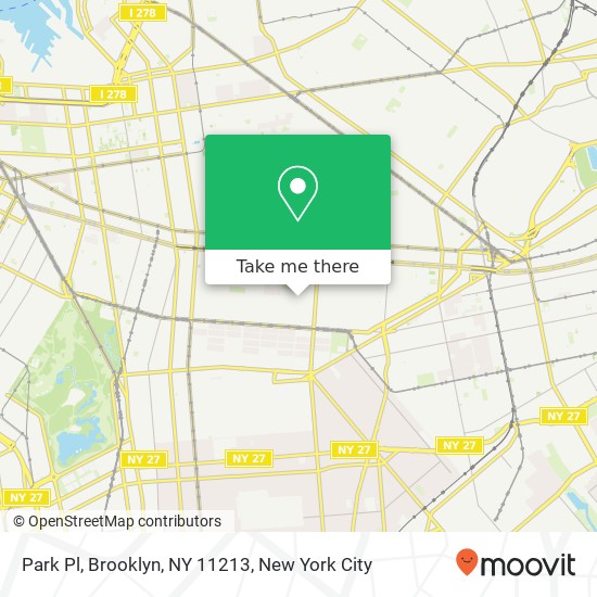 Mapa de Park Pl, Brooklyn, NY 11213