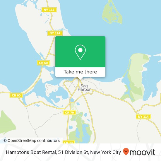 Hamptons Boat Rental, 51 Division St map