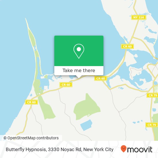 Mapa de Butterfly Hypnosis, 3330 Noyac Rd