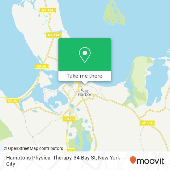 Mapa de Hamptons Physical Therapy, 34 Bay St