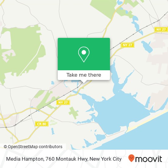 Media Hampton, 760 Montauk Hwy map