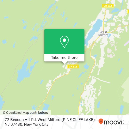 72 Beacon Hill Rd, West Milford (PINE CLIFF LAKE), NJ 07480 map