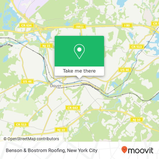 Benson & Bostrom Roofing map